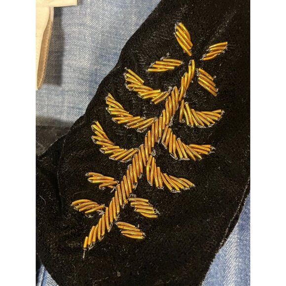 Soft Surroundings Chambray Denim Shirt 1X Blue Velvet Boho Western Cowgirl 80s - Picture 8 of 10